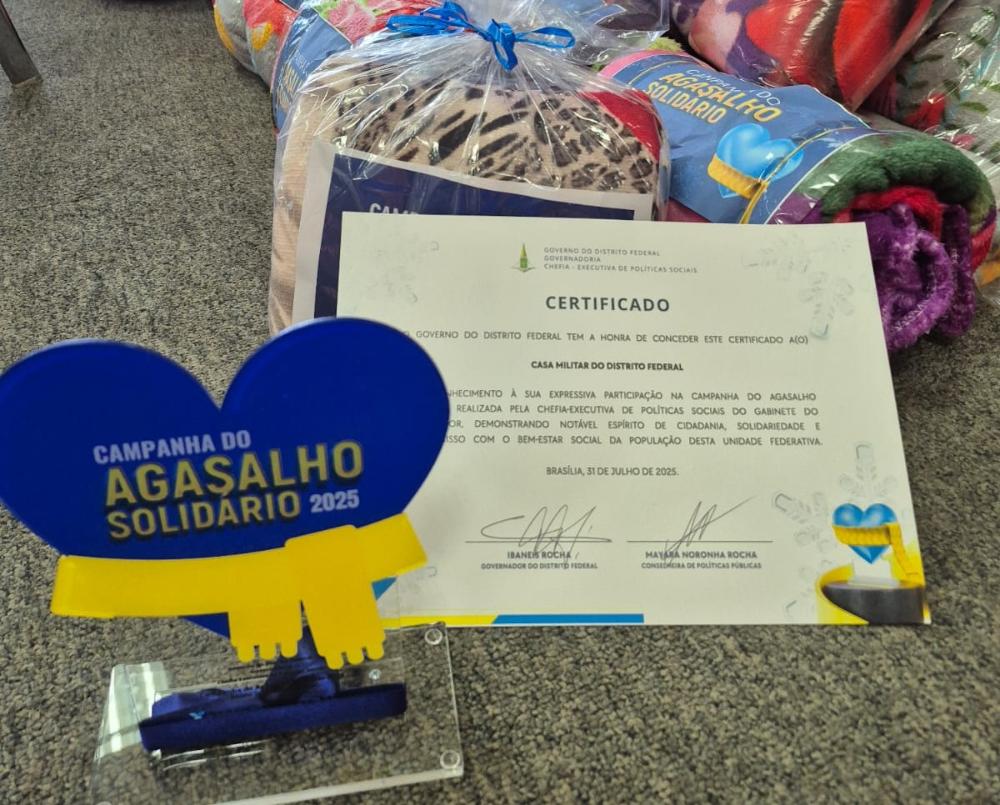 Capa da notícia: Criatividade da Casa Militar é premiada na Campanha do Agasalho Solidário 2025